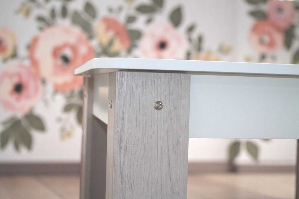 Mesa de Jantar Branco/Rústico | Nova | Entrega Grátis