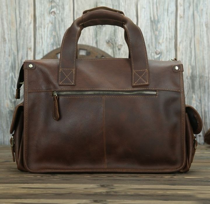 Чоловічий шкіряний портфель Crazy Hors