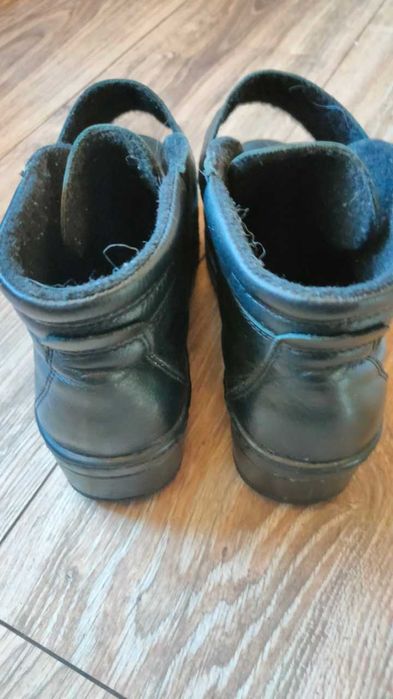 Botki zimowe, damskie, skóra naturalna, rozmiar 37