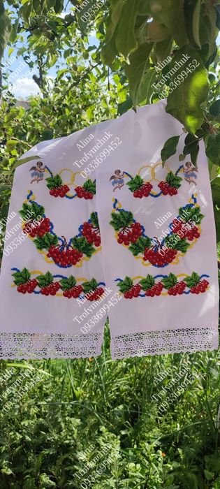 Рушники вишиті чеським бісером