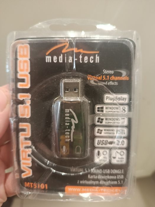Media-Tech MT5101 karta dźwiękowa USB Virtual 5.1 adapter audio