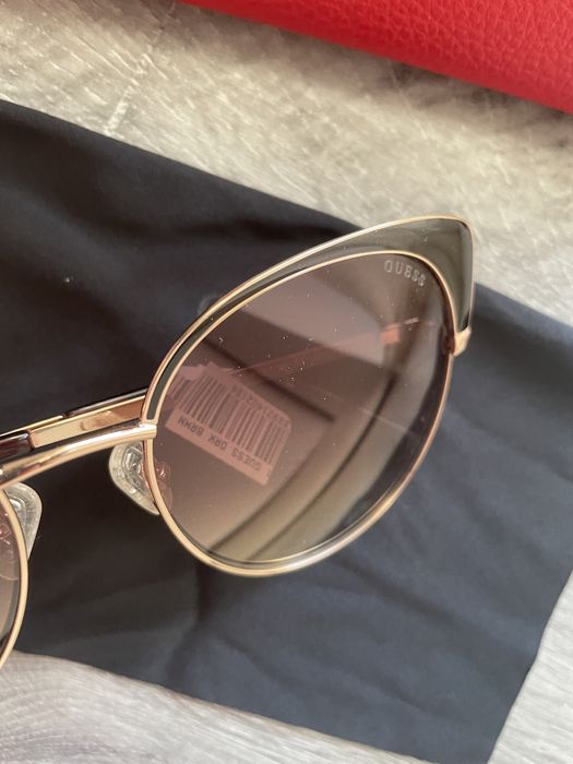 Guess óculos de sol, olho de gato dourados