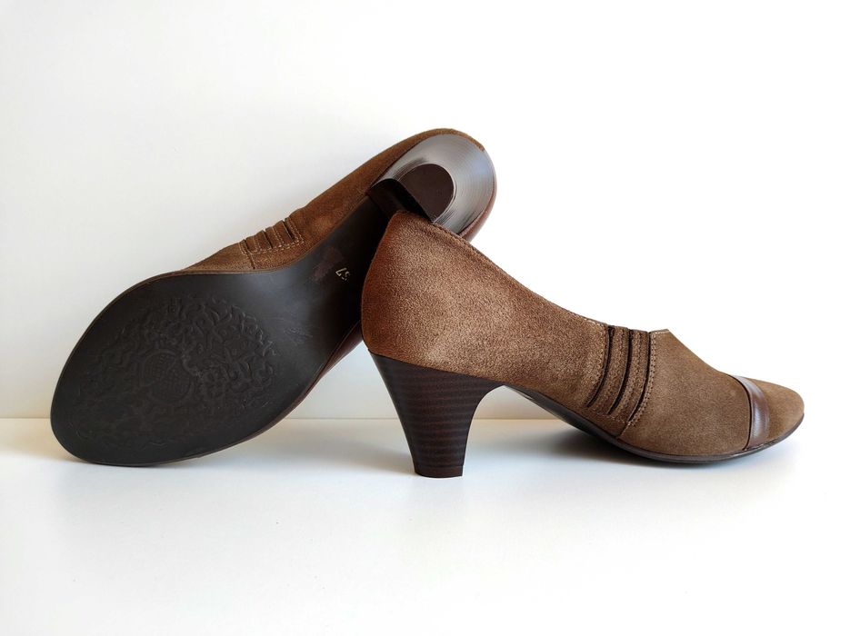 7267. WOJAS - eleganckie cappuccino skóra 37.