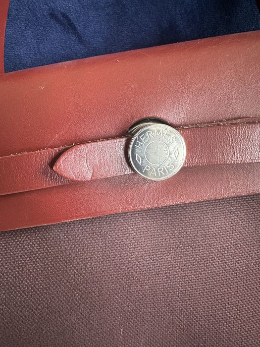 Hermès Herbag Zip PM bordo – oryginał, komplet, paragon, stan bdb