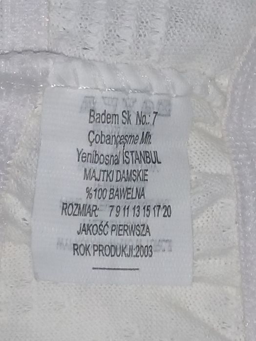 Vintage 3 x Nowe biale majtki stringi