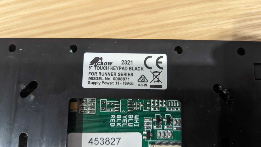 Crow Touch Keypad Black 5''