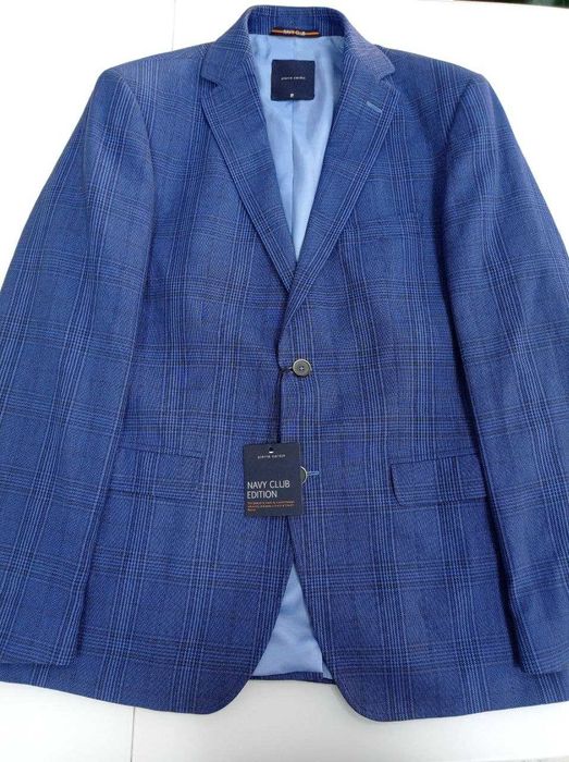 Чоловічий Піджак Pierre Cardin блакитного кольору в клітинку 97329/3266/52179