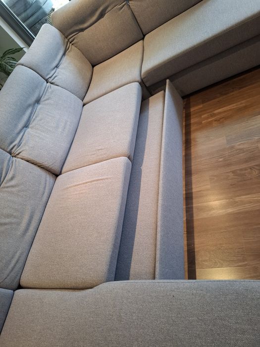 Sofá em L com chaise long em ótimo estado