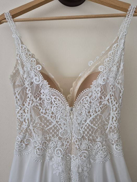 Suknia ślubna ms moda gaja boho + pokrowiec GRATIS