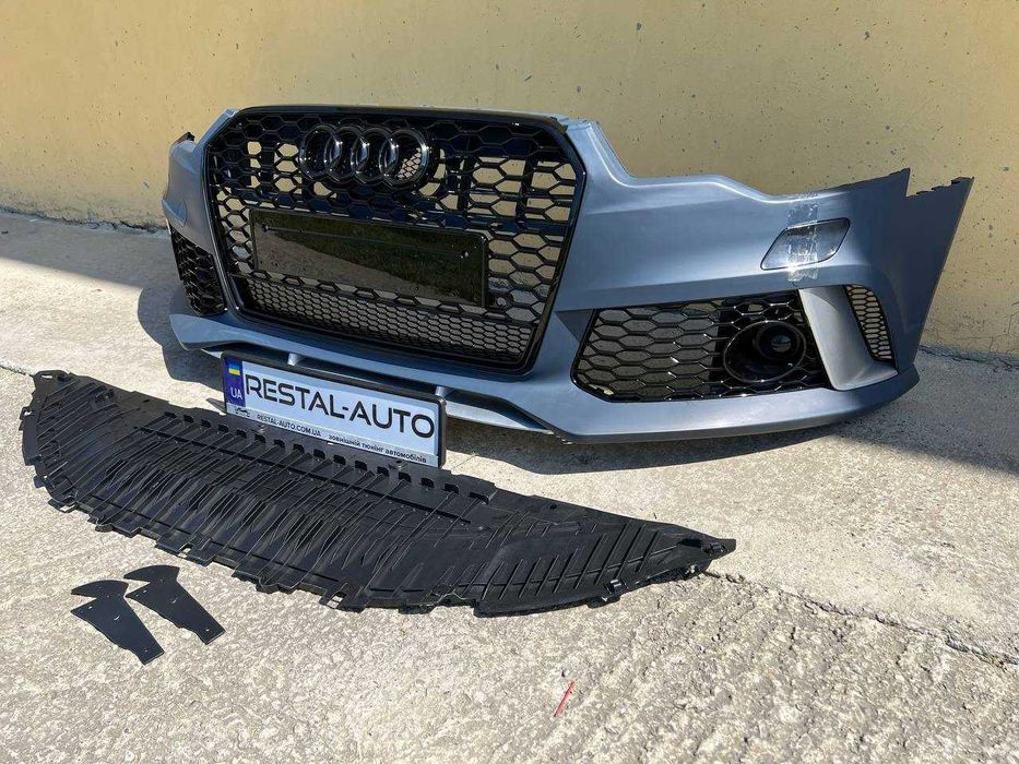 Передній бампер на Audi A6 C7 2011-2014 року (стиль Audi RS6 Quattro)