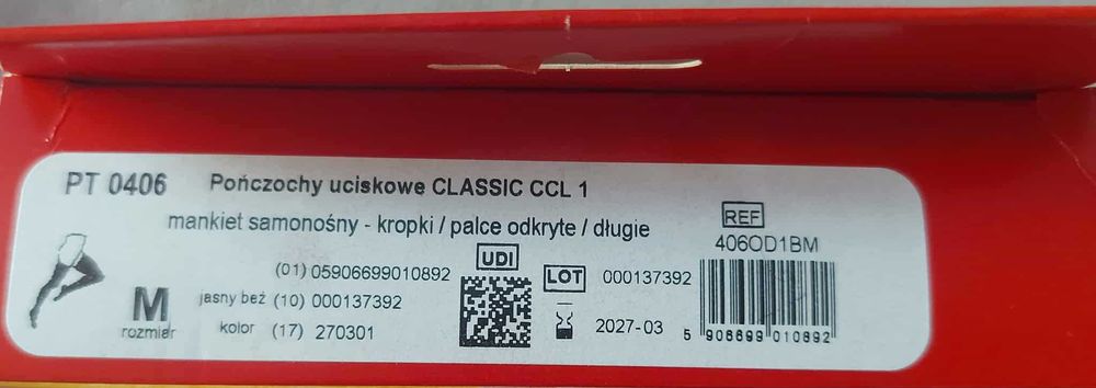 Pani Teresa Classic M pończochy UCISKOWE przeciwżylakowe CCL1