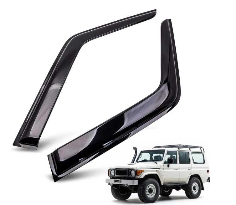 2x osłony okienne chroniące przed wiatrem, deszczem i słońcem do Toyoty Land Cruiser 70 76 78