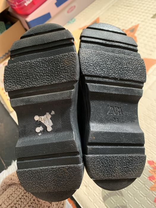 Чобітки черевики чорні Zara 24