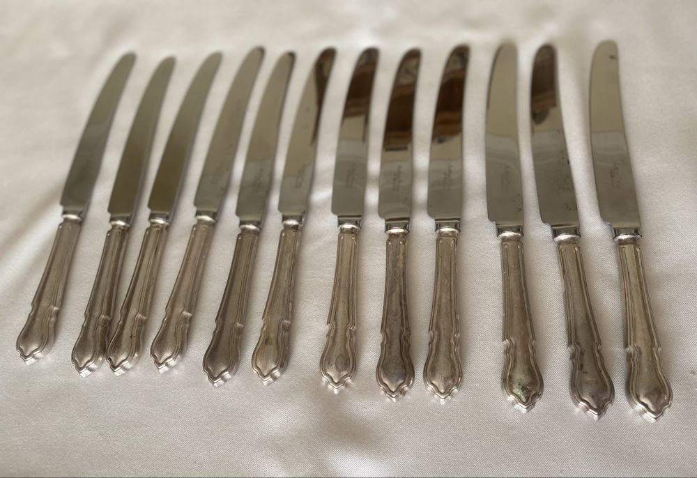 Faqueiro  de prata,Arthur Price of England de carne e fruta