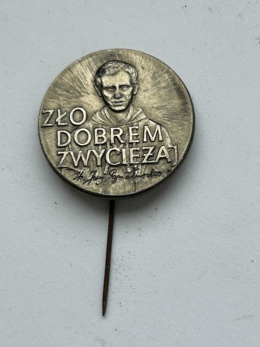 Odznaka Zło Dobrem Zwyciężaj POPIEŁUSZKO