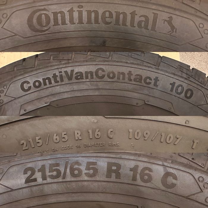 Komplet opon premium 215/65/16 C Continental 2024rok 8mm wysyłka