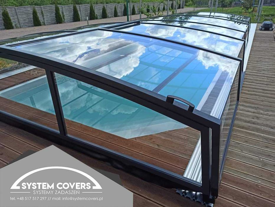 Zadaszenie basenowe, basenu, 370x790x80 cm , System Covers