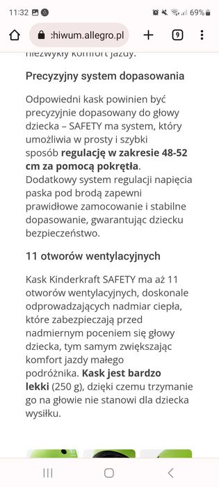 Kask rowerowy Kinderkraft