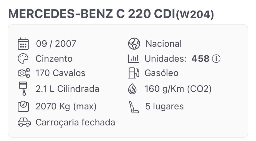 Mercedes c220 cdi 2007