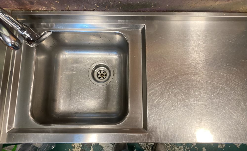 Bancada aço inox com cuba