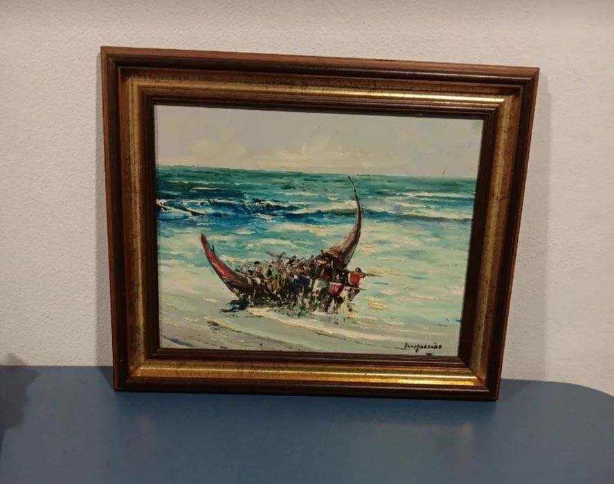 Quadro pintado a oleo, pelo pintor Magalhães.