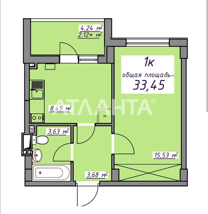 Продам нову 1-кімнатну квартиру з капремонтом у ЖК 7 Небо!