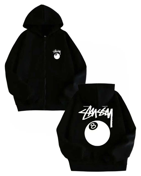 Зип худи толстовка на молнии замке Stussy Logo унисекс Стусси Стасси