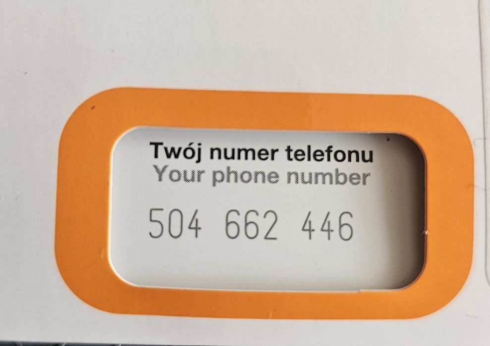 Złoty numer ORANGE  łatwy do zapamiętania