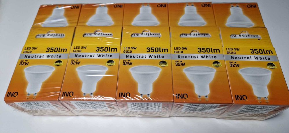 Żarówka LED GU10 5W 350lm 4000K INQ (pakiet 10 szt)