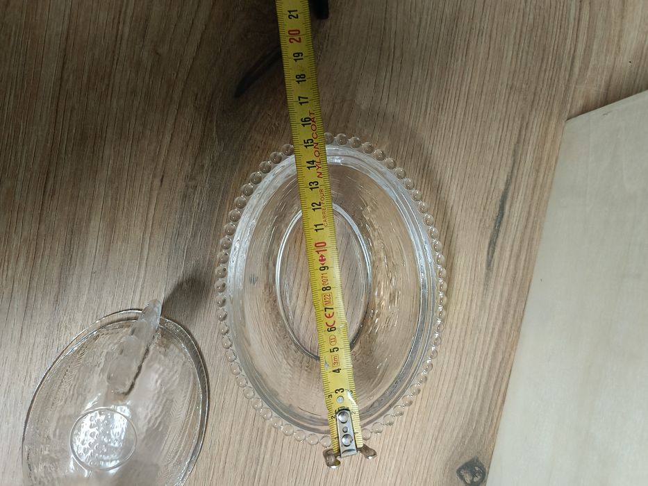 Szklana kura prezent gadżet ozdoba pojemnik na drobiazgi