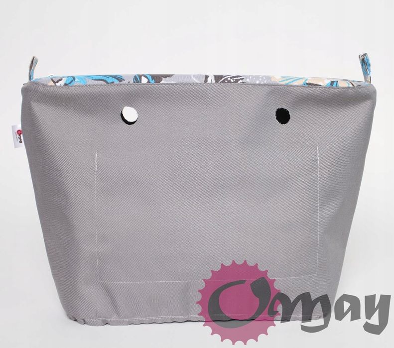 organizer OBAG STANDARD szary kwiaty niebiesko-żółte wkład OMAY