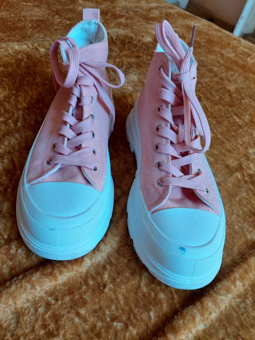 Trampki różowe wysokie do kostki 39 lekkie