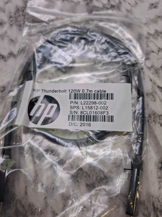 Кабель HP Thunderbolt 3 120W 0.7 м, оригінал, новий