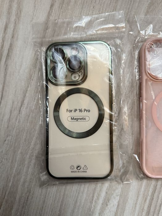 Etui 3x zielone różowe przezroczyste Magsafe Iphone 16 pro