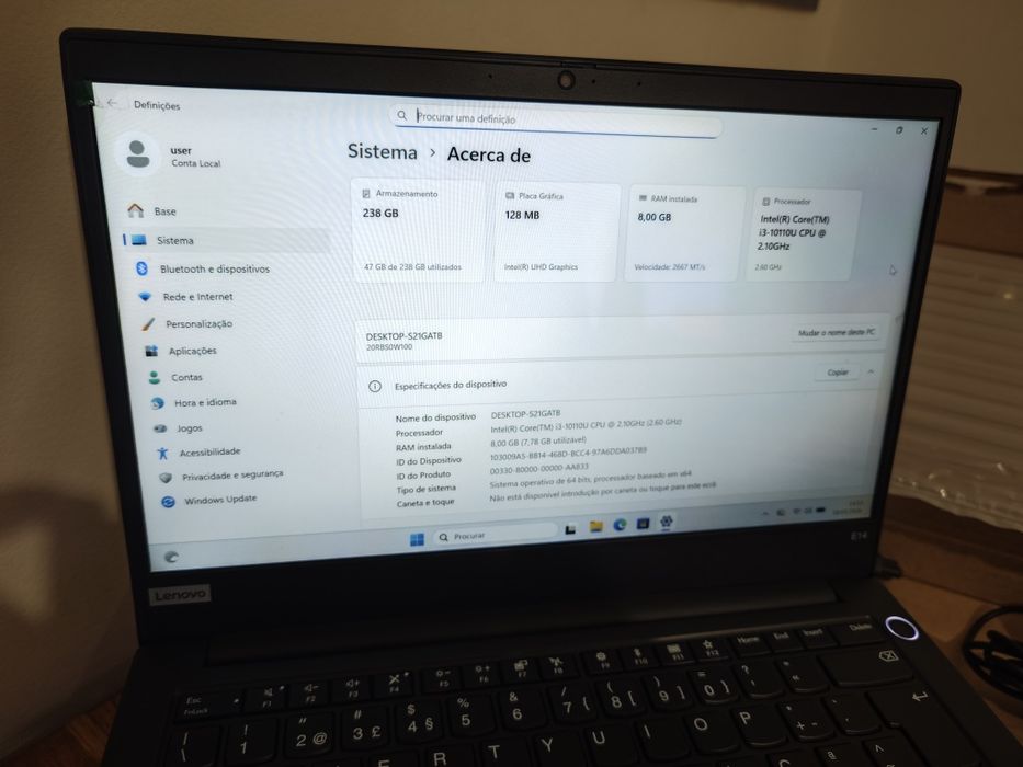 Portátil Lenovo ThinkPad, Novo com garantia