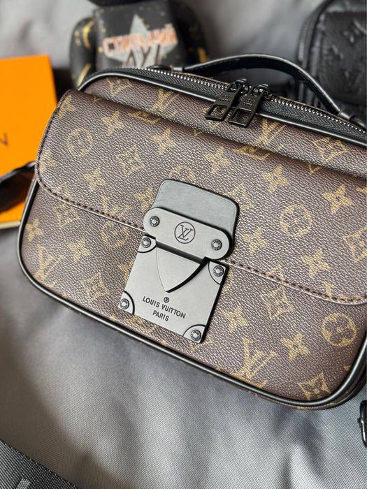 Жіноча чоловіча сумка коричнева Louis Vuitton S Lock луи витон мужская