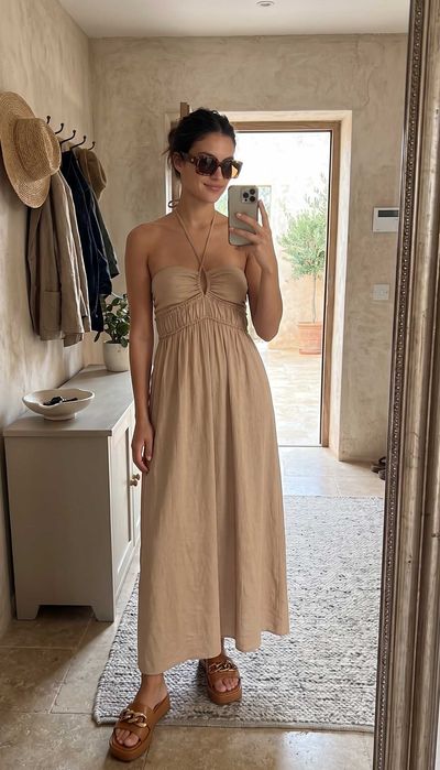 Letnia sukienka maxi H&M M(38) 100% wiskoza