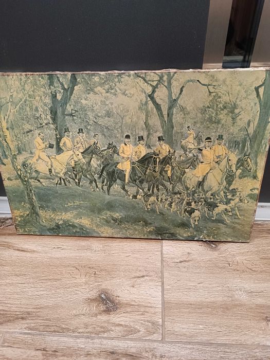 obraz na płótnie Polowanie Par force u Józefa Potockiego Kossak