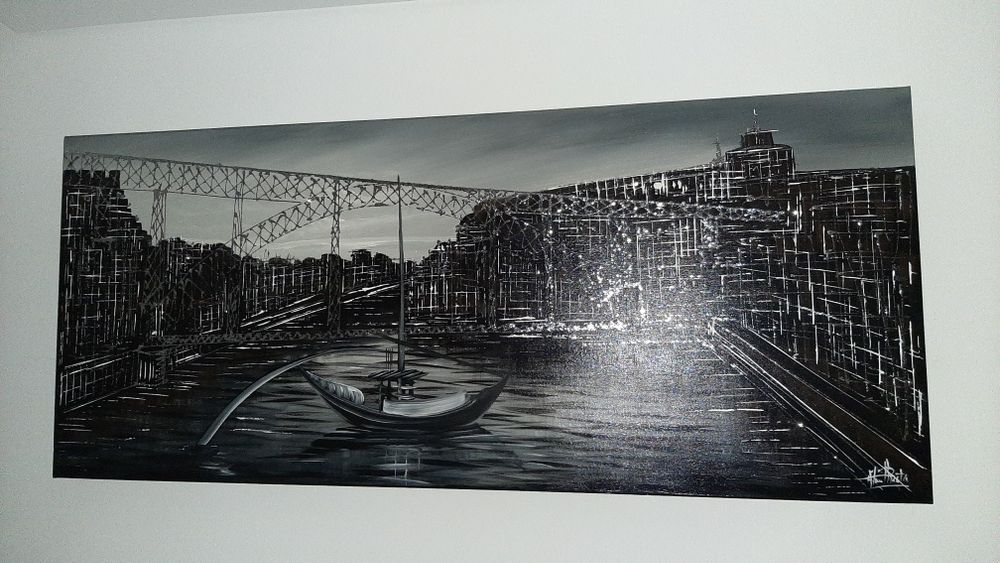 Quadro com ponte no Douro