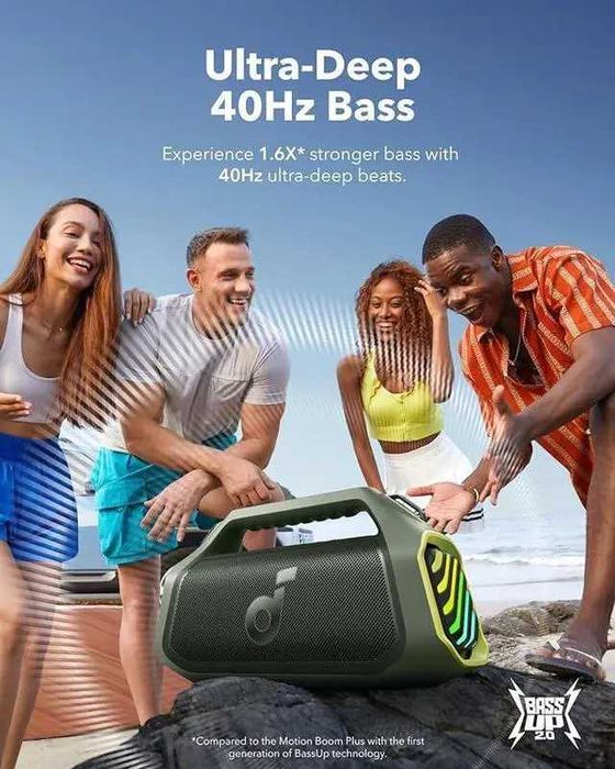 Coluna bluetooth soundcore boom plus 2 140w bass