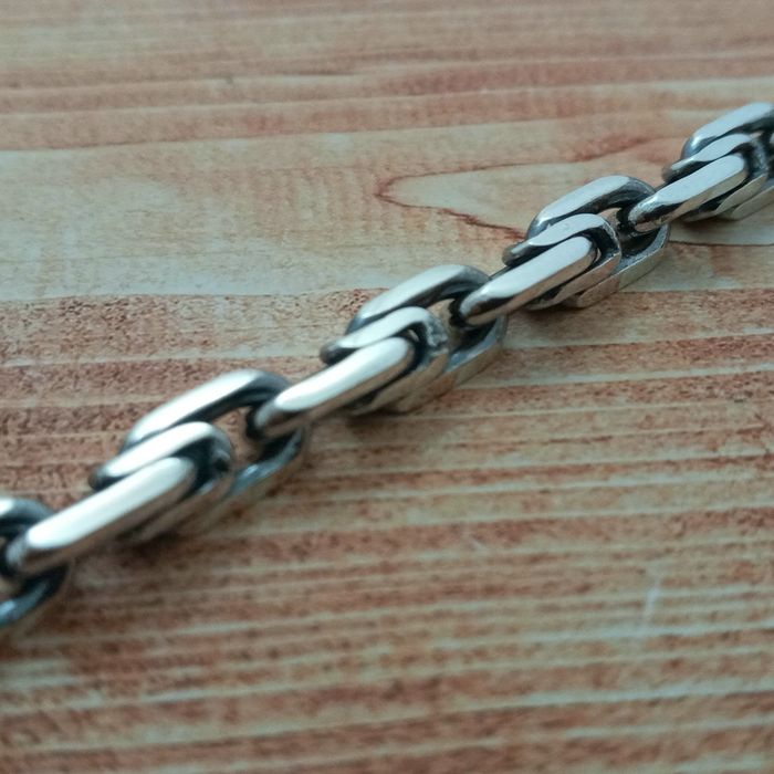 Серебряная цепочка якоря цепь якорь серебро 925 пробы