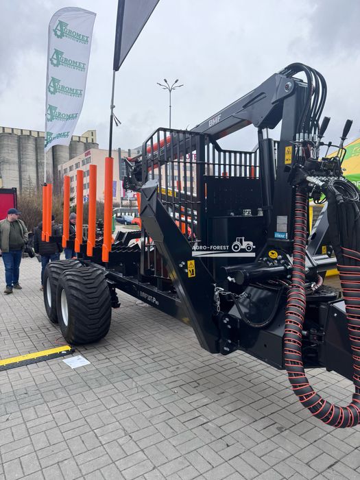 Przyczepa z HDS Lesna BMF10T z zurawiem BMF720 Full od BMF Polska !