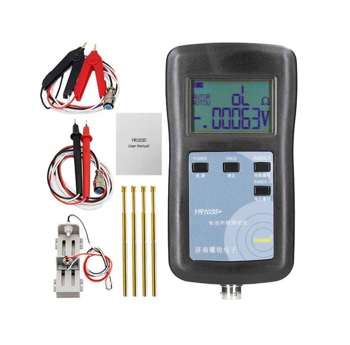 ПОДАРОК Тестер АКБ YAOREA YR1035+ милиомметр щупы зажимы холдер