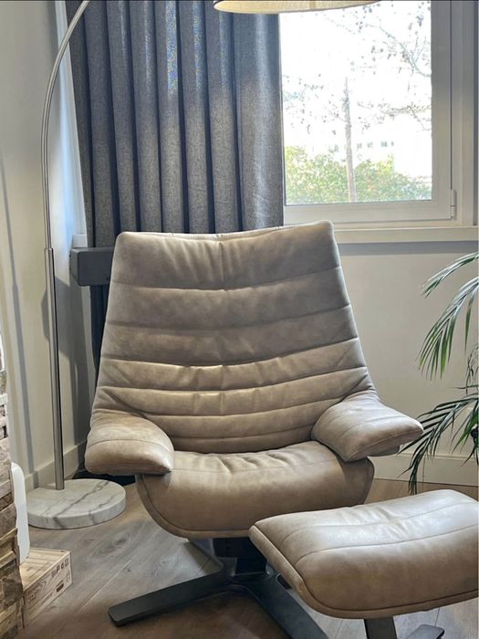 Poltrona de pele Natuzzi Re-Vive Lounge King