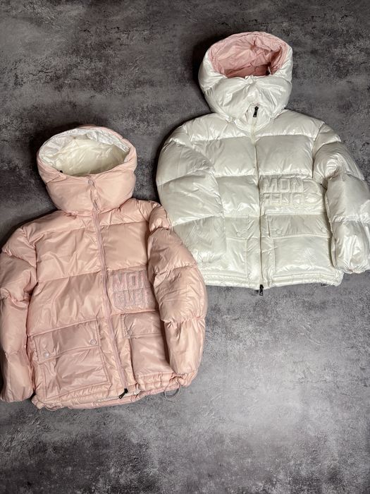 Пуховик MONCLER | Пуховик Монклір рожевий | Пуховик Монклір білий
