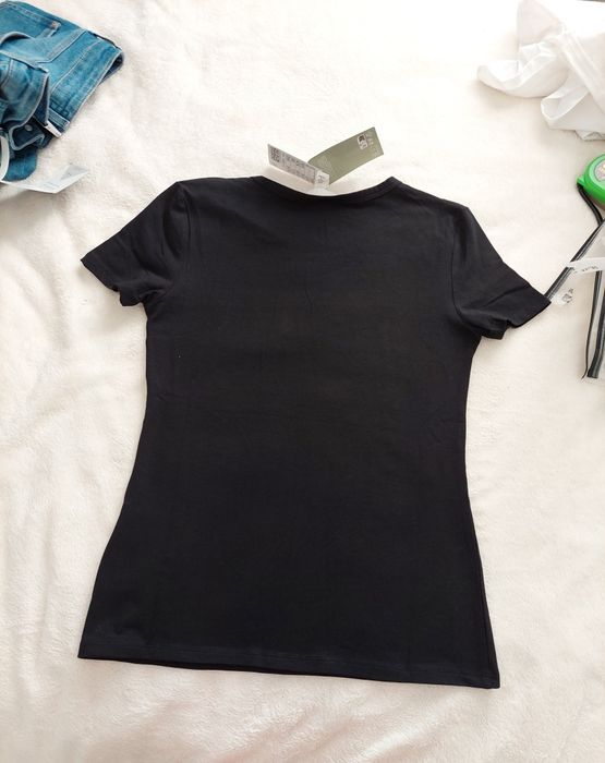 Czarny t-shirt basic h&m