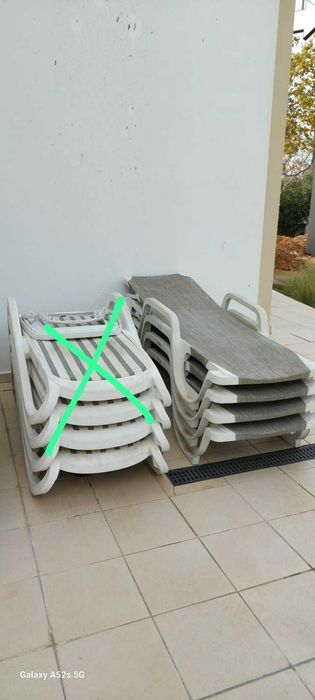 3 Espreguiçadeiras piscina