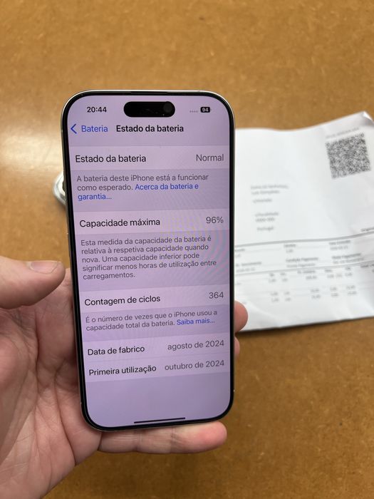 iPhone 16 Pro White 128Gb c/fatura