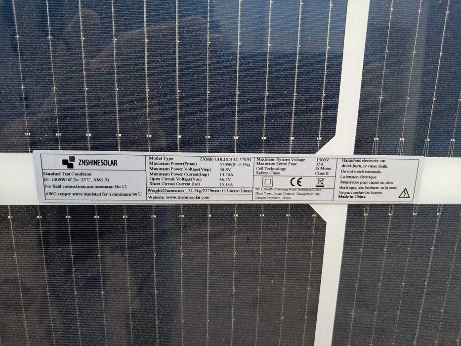 Panele fotowoltaiczne ZNSHINE SOLAR