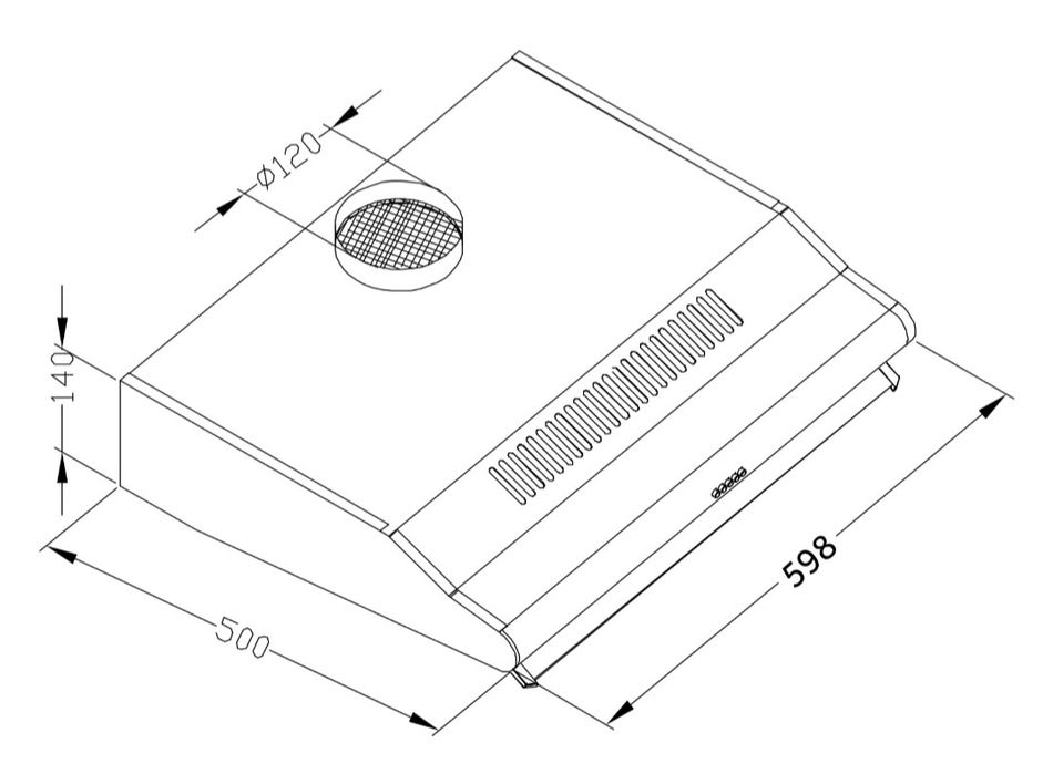 Okap firmy AKPO sprawny, szer.60cm